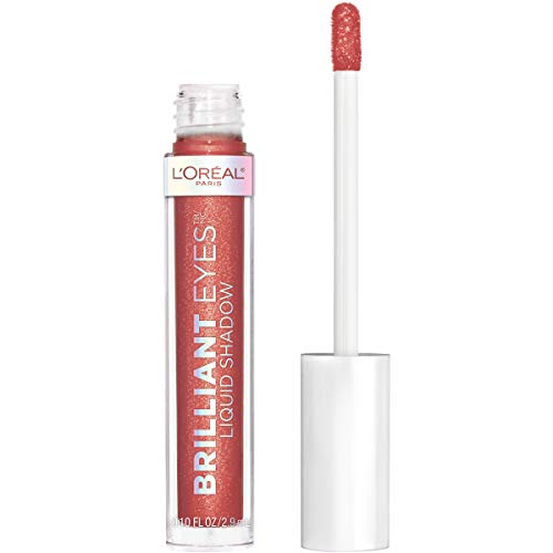 L'Oreal Paris Makeup Brilliant Eyes Shimmer Liquid Eye Shadow, Longwearing Lasting Shimmer, Crease Resistant, Flake-Proof, Precision Applicator, Quick Dry, Non-Greasy, Radiant Ruby, 0.1 oz. L'Oreal Paris