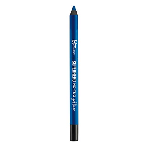 IT Cosmetics Superhero No-Tug Gel Eyeliner, Bold Blue - Dazzling Bright Blue - Waterproof, Blendable Formula - Sharpenable Pencil - 0.042 oz It Cosmetics