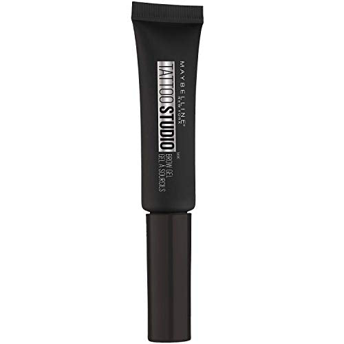 Maybelline TattooStudio Longwear Waterproof Eyebrow Gel Makeup for Fully Defined Brows, Spoolie Applicator Included, Lasts Up To 2 Days, Black Brown, 0.23 Fl Oz (Pack of 1) Maybelline New York