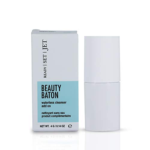 Ready Set Jet Waterless Cleanser – Multi-Functional and Customizable Beauty Baton Add-On with Essential Oils to Cleanse and Hydrate Skin and Gently Remove Impurities and Makeup without Water – 4 g Ready Set Jet