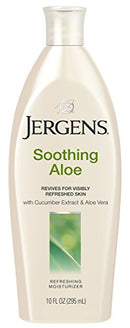 Jergens Soothing Aloe Refreshing Body Lotion, Aloe Vera Body and Hand Moisturizer, 10 Ounces, Illuminating Hydralucence Blend, with Cucumber Extract, Dermatologist Tested Jergens
