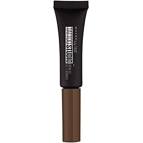 Maybelline TattooStudio Longwear Waterproof Eyebrow Gel Makeup for Fully Defined Brows, Spoolie Applicator Included, Lasts Up To 2 Days, Chocolate Brown, 0.23 Fl Oz (Pack of 1) Maybelline New York