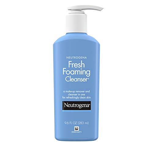 Neutrogena Foaming Facial Cleanser Makeup Remover with Glycerin Oil Soap AlcoholFree Daily Face Wash Removes Dirt Oil Waterproof, NonComedogenic, n.a, fresh, 9.6 Fl O Neutrogena