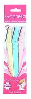 GABRIELLA Womens Eyebrows & Facial Razor (Quantity: 3 Razors) Gabriella