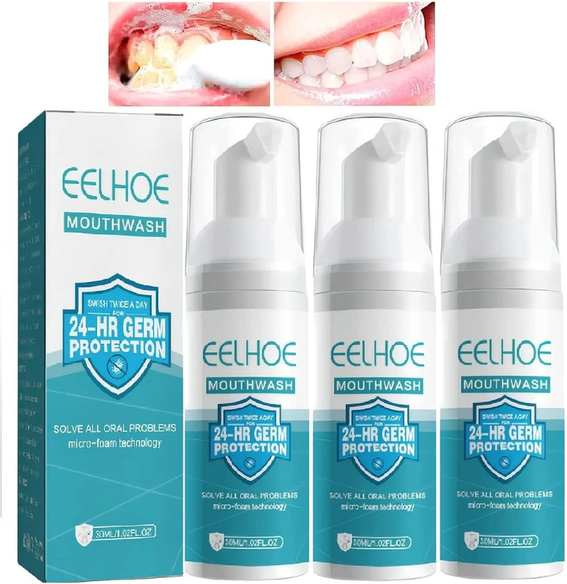 3Pcs Teeth Mouthwash Toothpaste Foam,Stain Removal Teeth Whitening,Oral Care,Fresh Breath Deep Cleaning. Infinity Warehouse