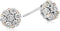 Silver 1/10 Cttw Diamond Miracle-Plate 18" Pendant Necklace and Stud Earrings Jewelry Set - Choice of Metal Colors Martin and Mark Gift Store