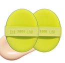THE TOOL LAB Happyrim Aqua Puff, Liquid Cushion Foundation Puff, Rubycell Foundation Sponge for Moisturizing Coverage, Korean Makeup (2.9 inch, Oval) Infinity Warehouse