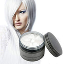 Natural Hair Wax Color Styling Cream Mud, Adofect Natural Hairstyle Dye Pomade, Temporary Hairstyle Cream 4.23 oz, Hairstyle Wax for Men, Women, Halloween, Party, Cosplay, White Adofect