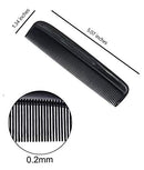 G.B.S (5 Pack) Pocket Comb Black Unbreakable Round Teeth Course Fine Pocket Beard & Mustache Combs for Men's Hair: Pain Free | Sideburns Travel Friendly Symmetry Non-Toxic, Friendly G.B.S