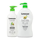 Lover's Care Goat Milk Body Lotion for Dry Skin Avocado 27.05 oz (800ml) - Combo Body Lotion & Body Wash… Lover's Care