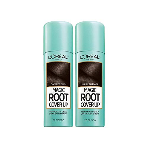 L'Oreal Paris Root Cover Up Temporary Gray Concealer Spray Dark Brown 2 Oz (Pack of 2) (Packaging May Vary) L'Oreal Paris
