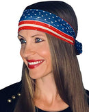 Shimmer Anna Shine Red White and Blue Patriotic American Flag Tie Headband USA (USA Flag Vintage) Shimmer Anna Shine Store