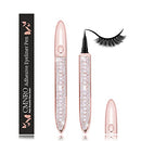 Eyelash Glue Pen Latex-Free Lash Glue Liner Self-Adhesive Eyeliner Pen 2 in 1 Eye Liner Pen lash Glue Pen Strong Hold Waterproof Eyelash Glue for False Lashes (1P，Black） CMNRO