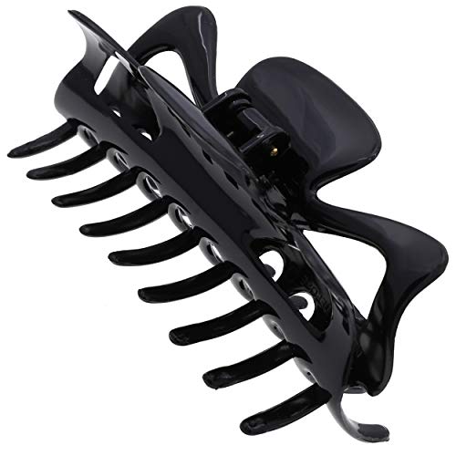 Camila Paris CP3028 French Hair Clip for Women, 4.5 inch Black for Thick Volume Hair, Girls Hair Claw Clips Jaw, Durable Styling Hair Accessories for Women, Strong Hold No Slip Grip, Made in France Camila