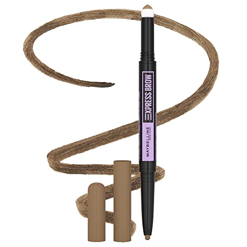 Maybelline Express Brow 2-In-1 Pencil and Powder Eyebrow Makeup, Blonde, 1 Count Maybelline New York