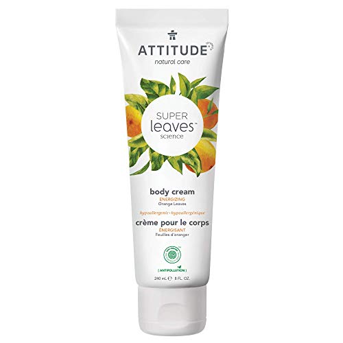 ATTITUDE Super Leaves, Hypoallergenic Energizing Body Cream, Orange Leaves, 8 Fluid Ounce (18198) ATTITUDE