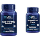 Life Extension Two-Per-Day High Potency Multi-Vitamin & Mineral Supplement & Magnesium Caps, 500 mg, Magnesium Oxide, Citrate, Succinate Infinity Warehouse