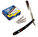 Classic Samurai Stainless Steel Professional Barber Straight Edge Razor with 100 Single Edge Razor Blades (Black) Classic Samurai