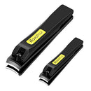 Nail Clippers Set, Ultra Sharp Fingernail and Toenail Clipper Cutters with Visibly Tin Case by HAWATOUR - Black HAWATOUR