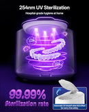 30W Ultrasonic Retainer Cleaner Machine,IPX7 Waterproof Dental Cleaning Pod,45kHz Denture Dome With UV Light,3 Modes, Digital Timer for Night Guard, Mouth Guard, Braces with 230ml Tank(Grey) Infinity Warehouse