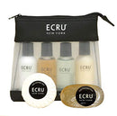 Ecru New York Cosmetic Bag with Shampoo, Conditioner, Body Lotion, Shower Gel, Clear Pleat Soap and Clear Wrap Glycerin Soap EcruNewYork