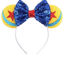 CLGIFT Toy Story Minnie Ears,Pick your color, Iridescent Minnie Ears, Silver gold blue minnie ears, Rainbow Sparkle Mouse Ears,Classic Red Sequin Minnie Ears (Toy Story-3d) CLGIFT