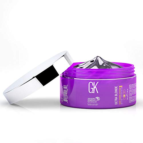 Global Keratin Ultra Blonde Bombshell Masque (200g/7.5oz ) Semi-Permanent Long Lasting Hair Toning Color Pigments Moisturizing Styling and Coloring Mask for All Hair Types Unisex - By GKhair GKhair Store