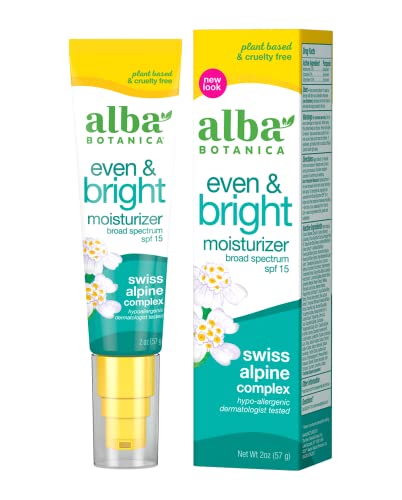 Alba Botanica Even & Bright Moisturizer, Broad Spectrum SPF 15, 2 Oz Alba Botanica