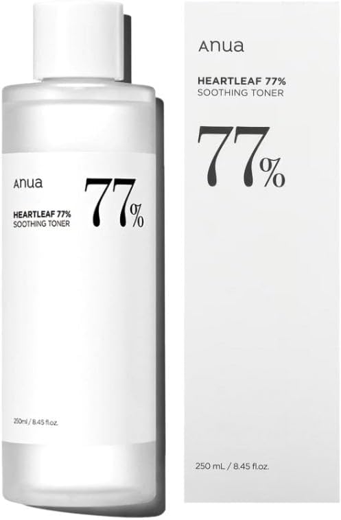 Anua Heartleaf 77 Soothing Toner I pH 5.5 Trouble Care, Calming Skin, Refreshing, Hydrating, Purifying, Cruelty Free, Vegan,(250ml / 8.45 fl.oz.) Infinity Warehouse