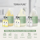 Terra Pure Gallon & Dispenser Set | 1-Shoppe All-In-Kit | Shampoo Conditioner Body Wash Gallon | Refillable 10.14 oz. Matching Pump Bottles Infinity Warehouse