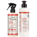 Carol’s Daughter Hair Milk Refresher Spray and 4 in 1 Combing Creme Hair Detangler, for Curls, Coils, Kinks, and Waves, with Agave Nectar Carol's Daughter