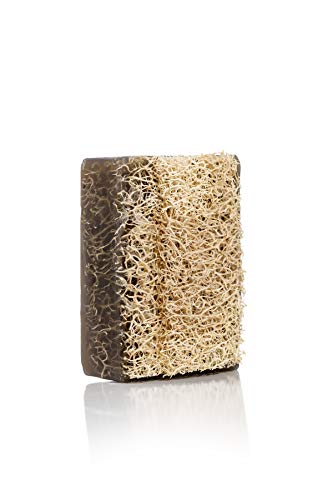 SABUN CO. Activated Charcoal Soap - Natural Exfoliating Loofah Soap Bar - Handmade, Moisturizing Soap with Loofah Inside | Face & Body Scrub Bar [4.40 oz - 125 gr] SABUN NATURALLY LAVISH