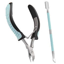 Cuticle Trimmer with Pusher - IVON Professional Cuticle Cutter Remover - Rubber Non-slip Handle IVON