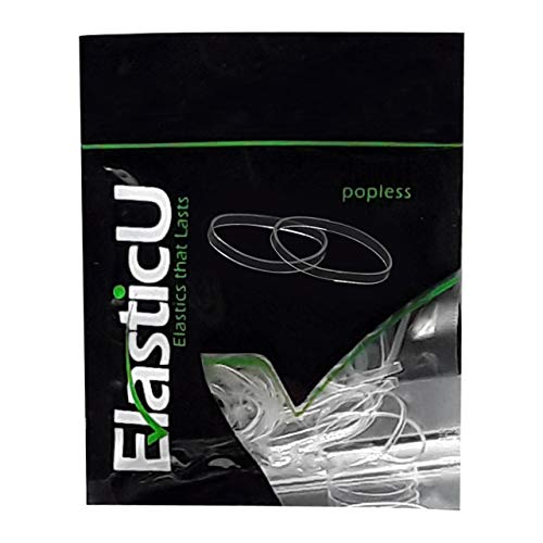 Hair Elastics 40mm x 2mm - STRONG - REUSEABLE Clear by ElasticU ElasticU
