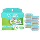 Gillette Venus Extra Smooth Womens Razor Blade Refills, 6 Count, Designed for a Close, Smooth Shave, light blue Gillette Venus