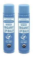 Dr. Bronners Organic Moisture Lip Balm & Magic Massage Balm (Unscented Lip Balm, 2 Pack) Dr Bronners Lip Balm