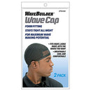 WaveBuilder Wave Cap | Promotes Healthy and Uniform Hair Waves, Black, 2 Count WAVEBUILDER
