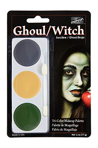 Mehron Makeup Tri-Color Halloween Makeup Palette (Ghoul/Witch) Mehron