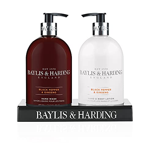 Baylis & Harding Men's Black Pepper and Ginseng Hand Wash & Hand Lotion Gift Set Baylis & Harding