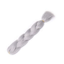 Jumbo Braiding Hair 24 inch Jumbo Braid Hair Extensions Jumbo Box Braids Crochet Hair Long Rainbow Colorful for Women Kids DIY High Temperature Synthetic Fiber Silver Grey 1 Bundle Benehair