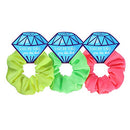 Neon 80s Scrunchies I 12 Pack I Bachelorette Party Favor Hair Ties I Team Bride Hair Ties I Bridesmaid Hair Tie Pop Fizz Designs