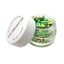 Eco Friendly Biodegradable Glitter Chunky Glitter for Festivals. Body Glitter for Hair Glitter, Nail Glitter, Face Eyeshadow glitter, Rave accessories, Holographic glitter makeup (Green Gold) ELECTRIKGLITTER