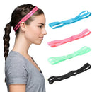 Asooll Sports Headbands Thin Non-Slip Elastic Headband Exercise Grip Headbands for Women and Girls(4 Pieces)(set1) Asooll