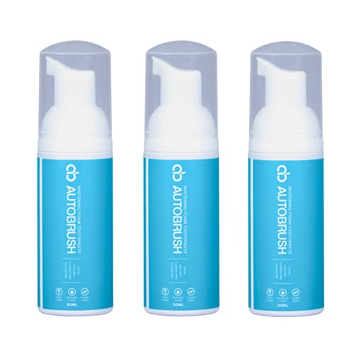 AutoBrush Original Mint Foaming Toothpaste - Travel Friendly, Anti-cavity (Three Pack) AutoBrush