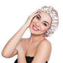 ELIHAIR Stain Bonnet Silky Sleep Cap Adjustable Satin Cap for Night Sleeping Hair Bonnet Reversible Double Layer Champagne/Grey ELIHAIR