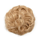 JuvaBun Messy Bun Hair Scrunchie – Hair Extensions for Women & Men Create Full Updos for Events, Everyday Wear – Washable, Realistic, Synthetic Juva Hair Bun Maker & Resealable Bag, Gold Juvabun