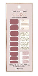 Dashing Diva Gloss Ultra Shine Gel Nail Strips 34 Strips & Nail File (Inside Edition) Gel Nail