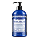 Dr. Bronner’s - Organic Sugar Soap (Peppermint, 12 oz) - Made with Organic Oils, Sugar & Shikakai Powder, 4-in-1 Uses: Hands, Body, Face & Hair, Cleanses, Moisturizes & Nourishes, Vegan, Non-GMO Dr. Bronner's
