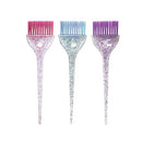 Colortrak 3 Pack Colours Tint Brushes, Multicolor Glitter Brush Trio, Colorful Blend of Soft Feathered Bristles, Cosmic Multicolor Glitter Handle, 3 Brushes Per Pack, 3.5 x 11 inch Pack Colortrak