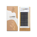 LASHVIEW Eyelash Extensions,Mink Black,Individual Lashes,0.15mm D Curl 12mm,SUPER MATTE,Ellipse Flat Eyelash Extension, Semi-permanent Extremely,Mink Individual Eyelashes,Soft Application-Friendly LASHVIEW